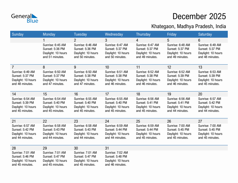 Khategaon December 2025 sunrise and sunset calendar in PDF, Excel, and Word