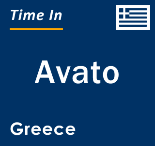 Current local time in Avato, Greece