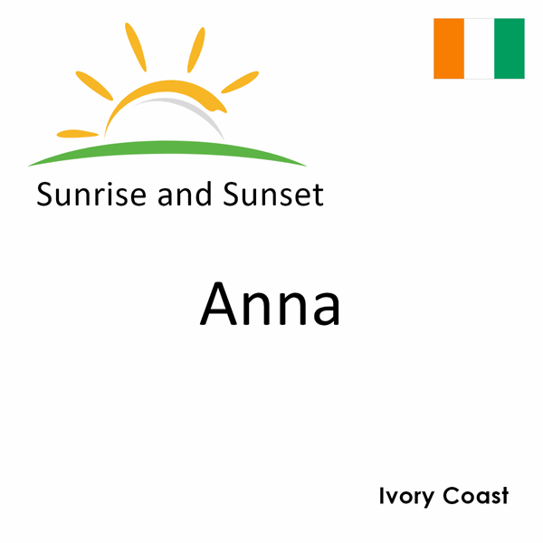 Sunrise and sunset times for Anna, Ivory Coast