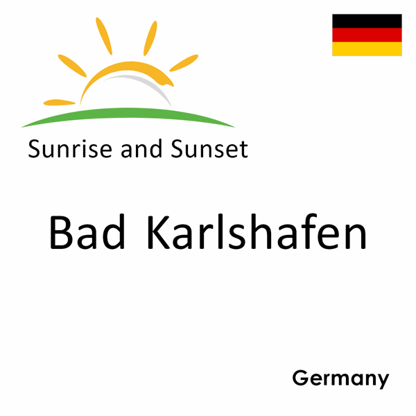 Sunrise and sunset times for Bad Karlshafen, Germany