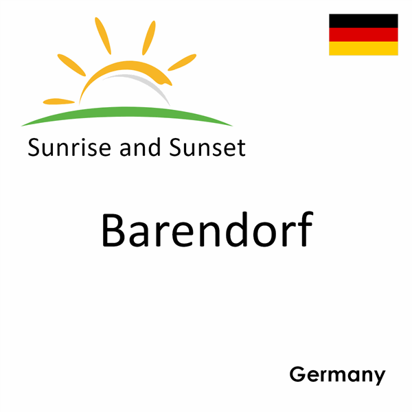 Sunrise and sunset times for Barendorf, Germany