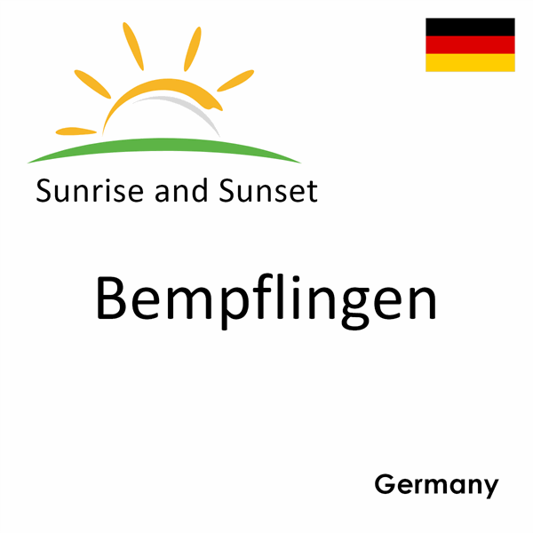 Sunrise and sunset times for Bempflingen, Germany