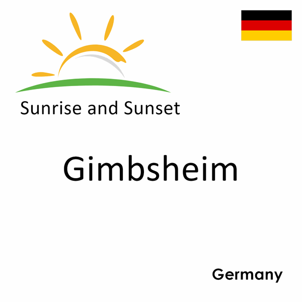Sunrise and sunset times for Gimbsheim, Germany