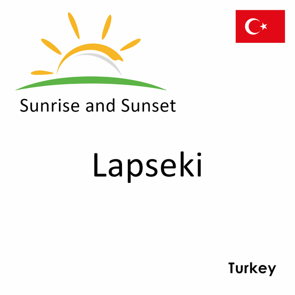 Sunrise and sunset times for Lapseki, Turkey