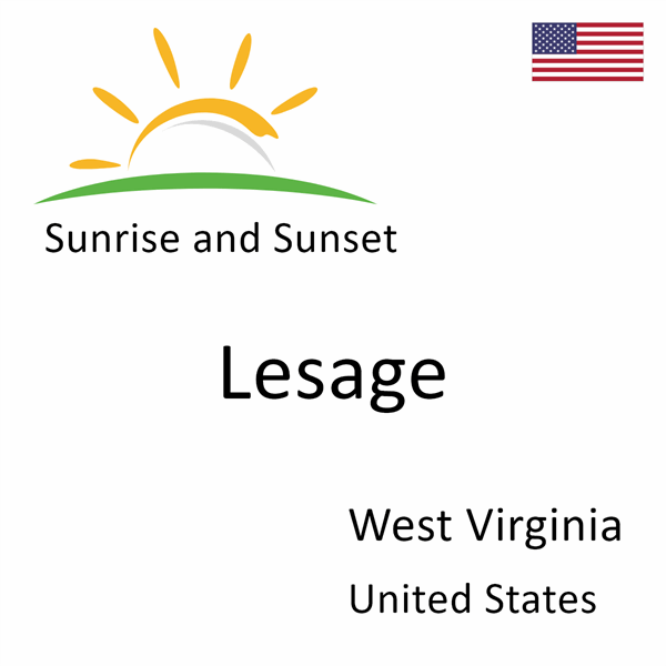 Sunrise and sunset times for Lesage, West Virginia, United States