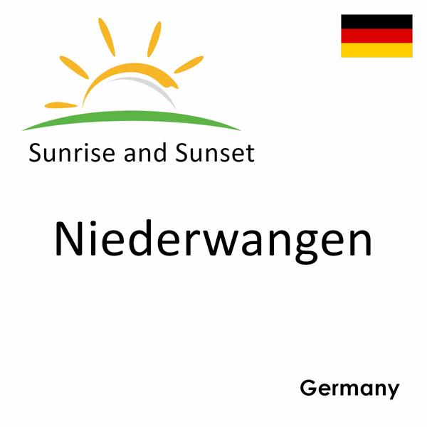 Sunrise and sunset times for Niederwangen, Germany