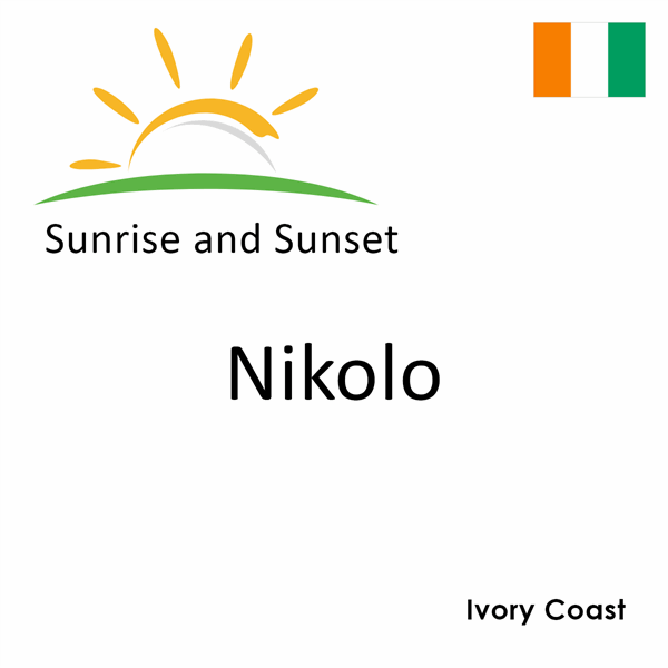 Sunrise and sunset times for Nikolo, Ivory Coast