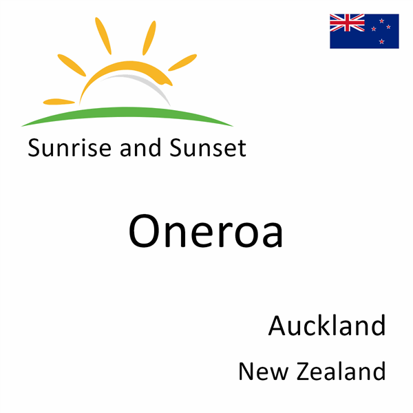 Sunrise and sunset times for Oneroa, Auckland, New Zealand