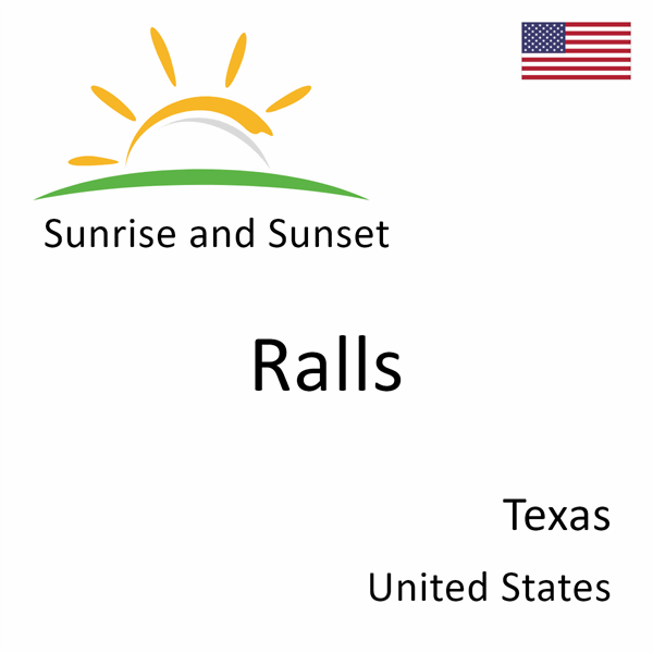 Sunrise and sunset times for Ralls, Texas, United States