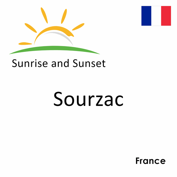 Sunrise and sunset times for Sourzac, France
